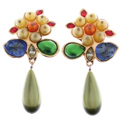 CHANEL Earrings with a Fantasy Floral Motif