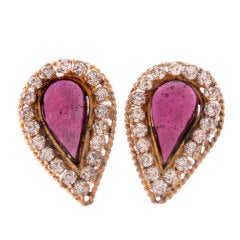 Chanel Poured Glass and Rhinestone Earrings