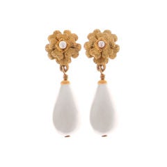Chanel Pearl Drop Earrings