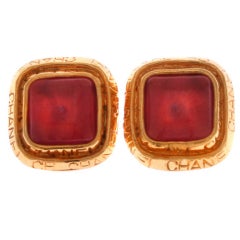 Chanel Poured Glass Earrings