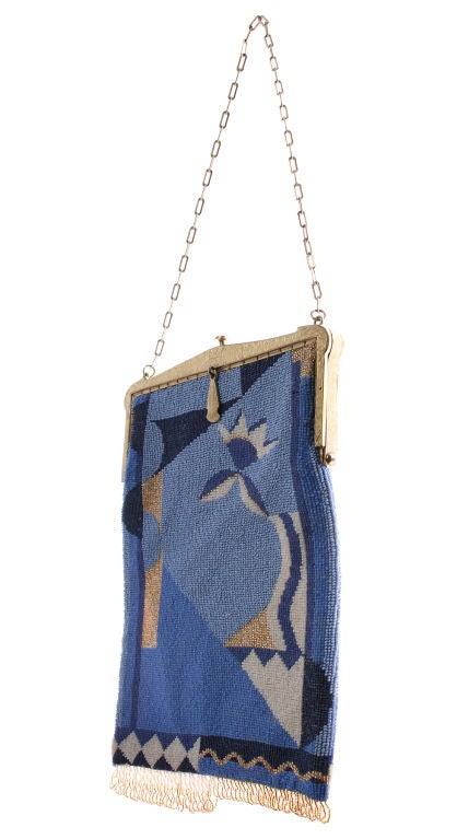 Fabulous Cubist Art Deco Beaded Bag