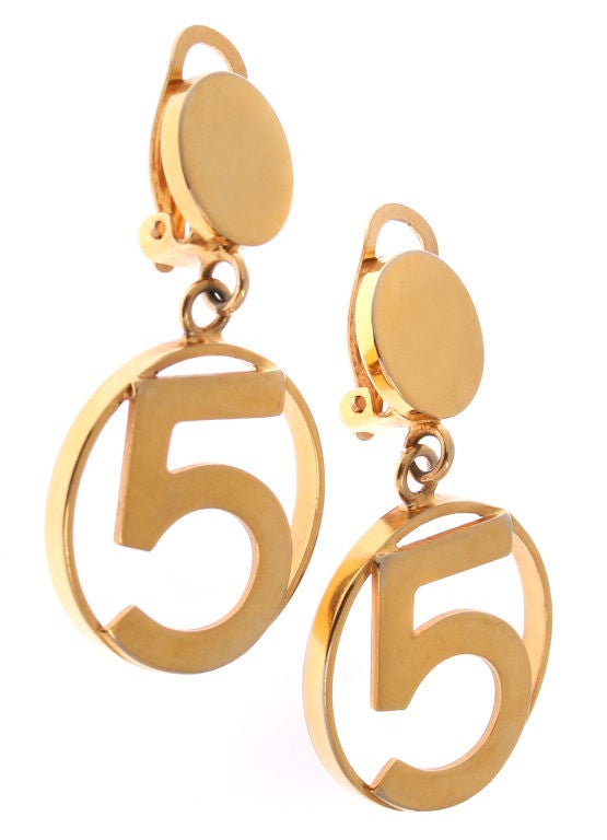 These are a smaller version of the Chanel Number 5 earrings.  fun and fabulous.