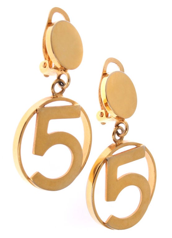 Chanel Number 5 Earrings
