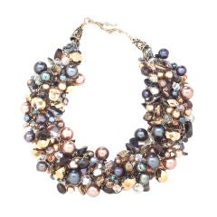 Pearls & Crystals Necklace by the Artist Adina