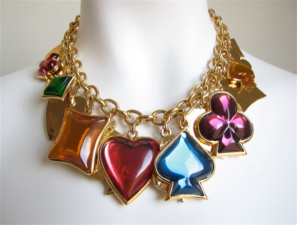 YVES SAINT LAURENT charm necklace at 1stdibs