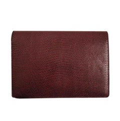 Retro BOTTEGA VENETA bordeaux karung clutch