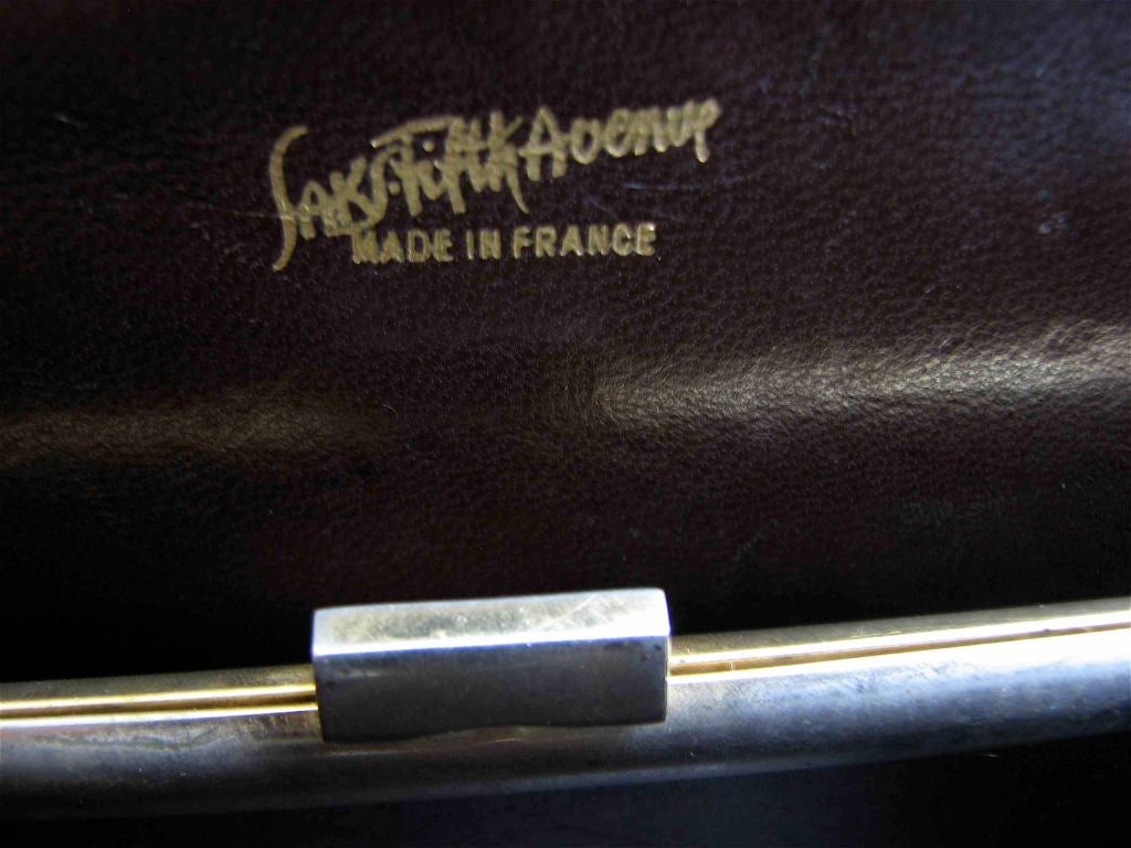 1960's Crocodile 'Saks Fifth Avenue' top handle bag 2
