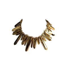YVES SAINT LAURENT gilt 
crystal prism
 collar