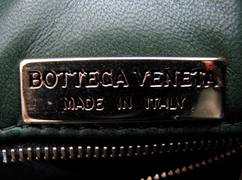 Women's BOTTEGA VENETA forest green 'circular' woven leather bag