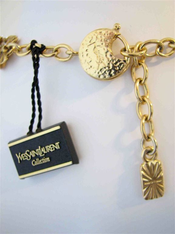 Women's YVES SAINT LAURENT gilt leaf necklace