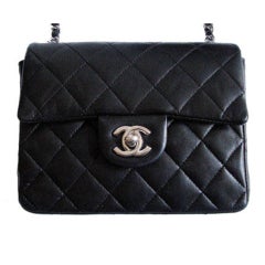 CHANEL mini classic bag with silver hardware