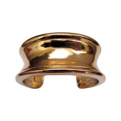 Vintage YVES SAINT LAURENT gilt metal cuff