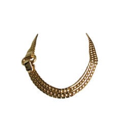 Vintage GIVENCHY gilt 'buckle' necklace