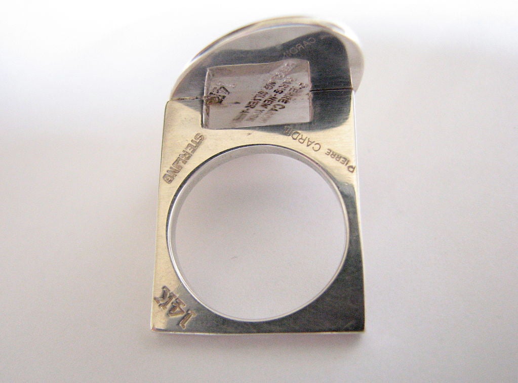PIERRE CARDIN 14k & Sterling mod ring
