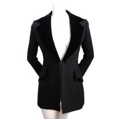 Vintage LILLIE RUBIN black le smoking jacket