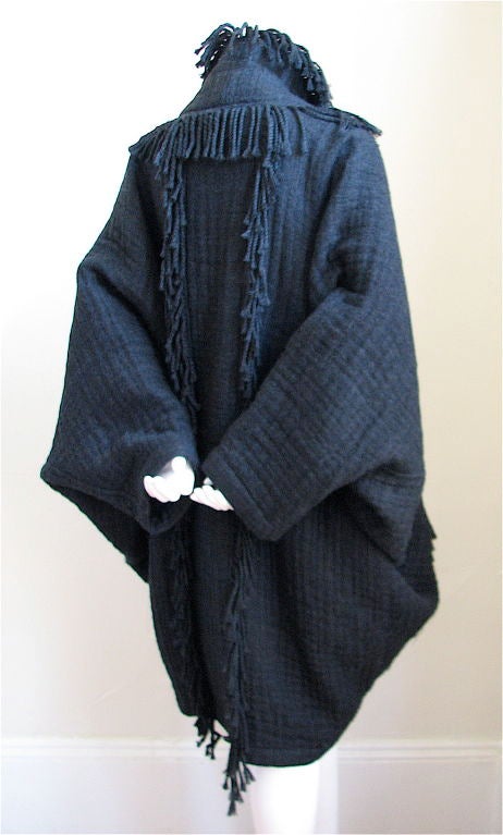 early ISSEY MIYAKE fringed coat
