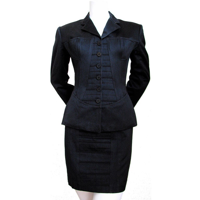 early  1980's AZZEDINE ALAIA structred and seamed suit