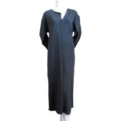 COMME DES GARCONS twisted back charcoal wool dress