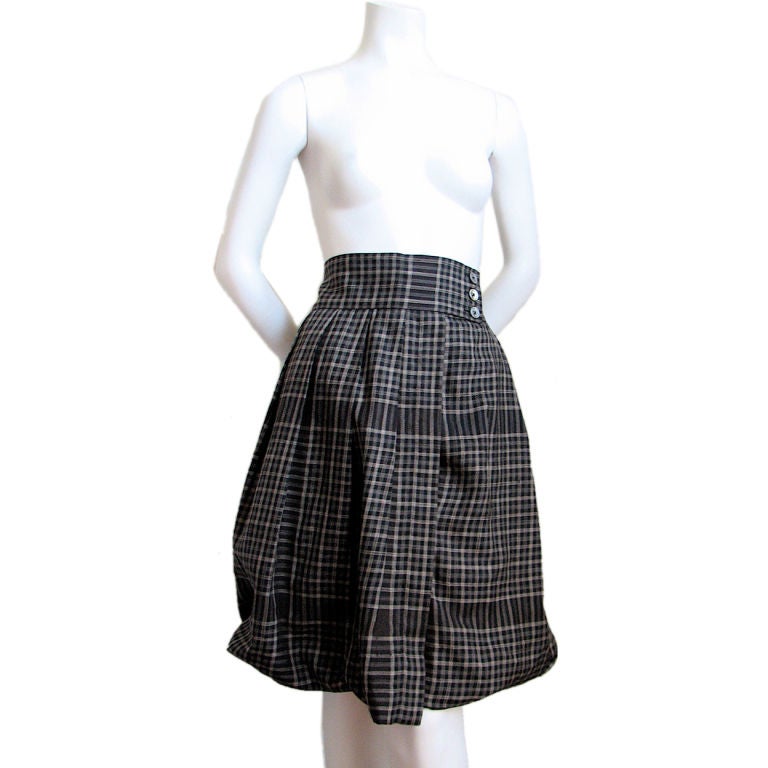 very early ISSEY MIYAKE plaid bubble skrit - SALE! at 1stdibs