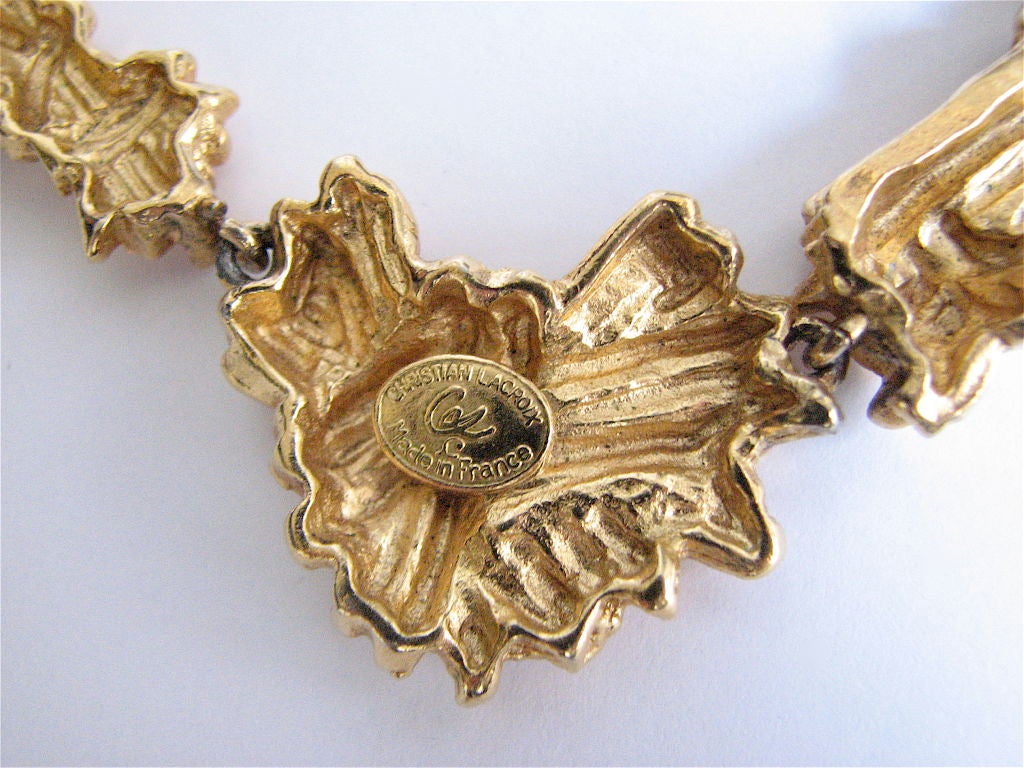CHRISTIAN LACROIX gilt metal necklace 1