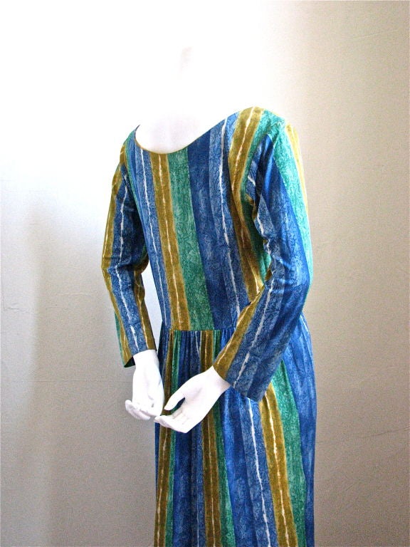 Blue 1960's EMILIO PUCCI silk jersey dress  