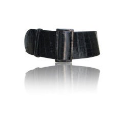 Vintage GIORGIO ARMANI wide crocodile belt