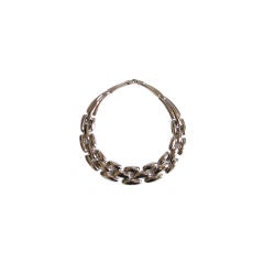 GIVENCHY silver modernist collar
