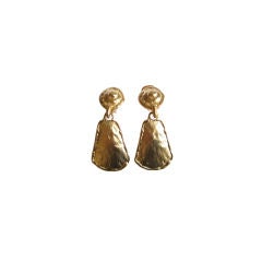 Vintage VALENTINO matte gold earrings