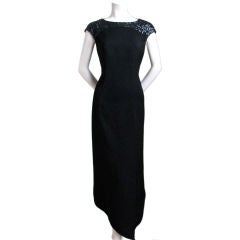 THIERRY MUGLER dress with leather sequins and asymmetrical hem