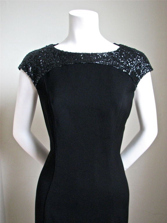 THIERRY MUGLER dress with leather sequins and asymmetrical hem