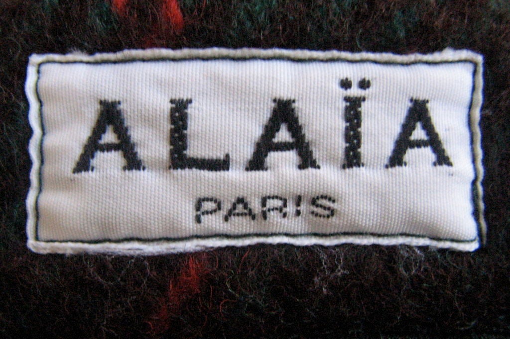 AZZEDINE ALAIA wool wrap poncho jacket 2