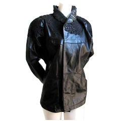JEAN CLAUDE JITROIS 'winged' black leather jacket