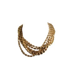 YVES SAINT LAURENT multiple 'beaded' chain necklace