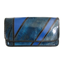 Vintage CARLOS FALCHI watersnake clutch