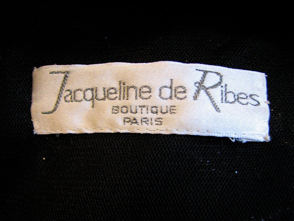 JACQUELINE DE RIBES black asymmetrical lace dress 3