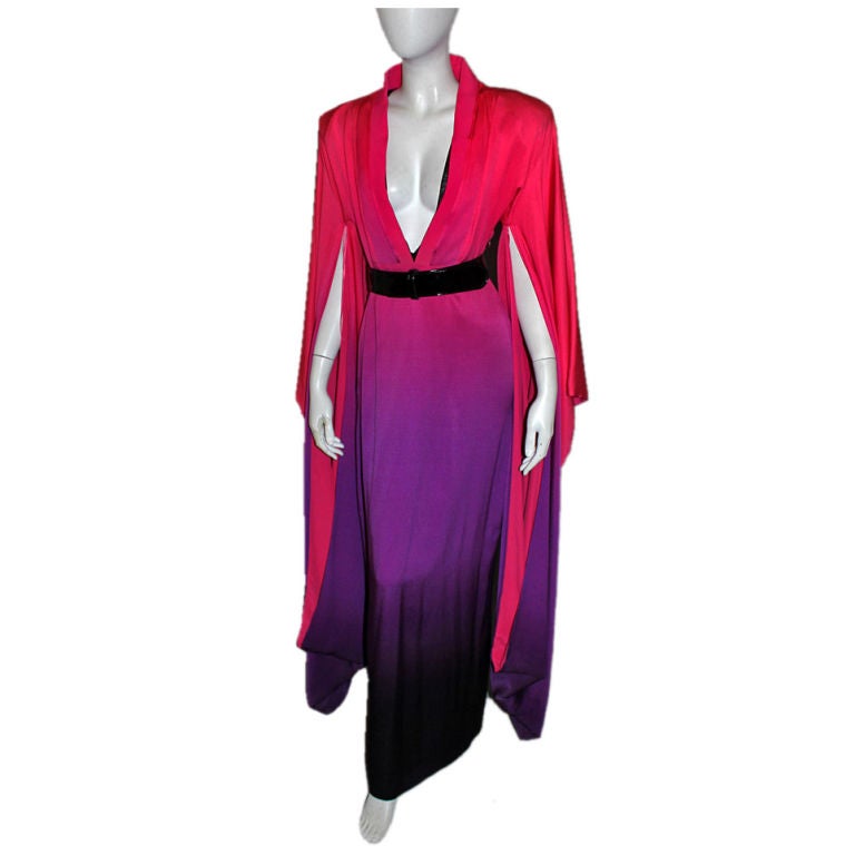 ALEXANDER MCQUEEN Pink Degrade Kimono Gown 40/6-8
