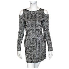 RUDI GERNREICH Silver Black Lurex Mini Dress 4 RUDI GERNREICH Silver Black Lurex Mini Dress 4