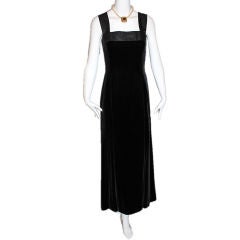 OSCAR DE LA RENTA Vintage Black Velvet Evening Gown 6