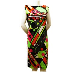 Pucci 1960s Geometric Print Silk Shift Dres?  Price and sxwss