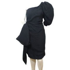 Givenchy Boutique One-Shoulder Black Cocktail Dress