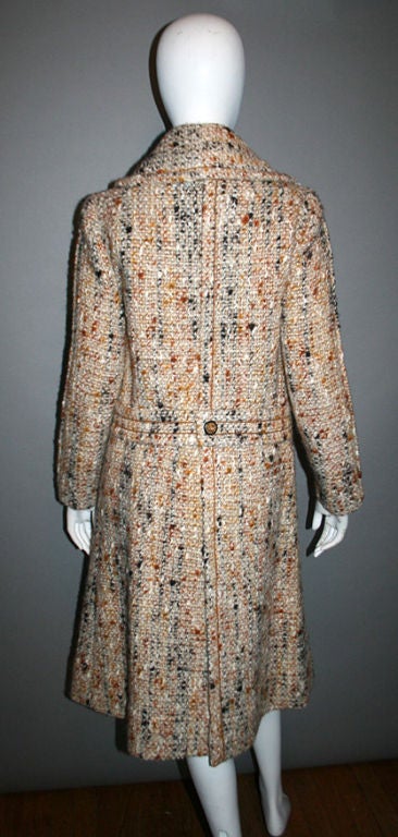 Women's CHANEL HauteCouture Numbered Multi Boucle Coat Skirt Suit US 4
