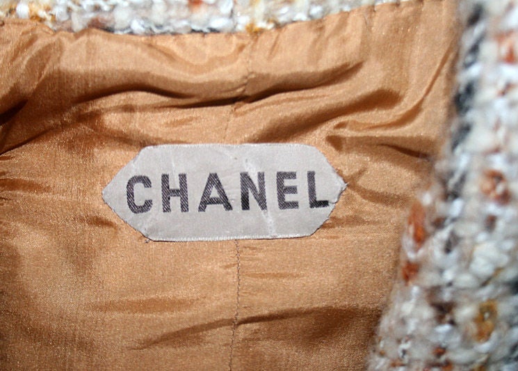 CHANEL HauteCouture Numbered Multi Boucle Coat Skirt Suit US 4 2