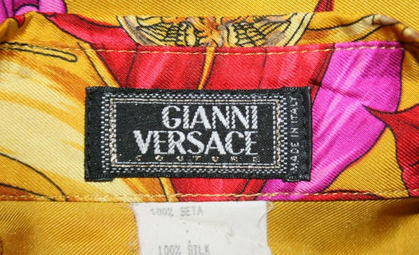 GIANNI VERSACE '93 Atelier Silk Blouse 42/8 For Sale 2