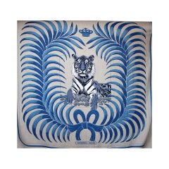 HERMES  "Tigre Royal" Cashmere Silk Scarf 140cm NIB