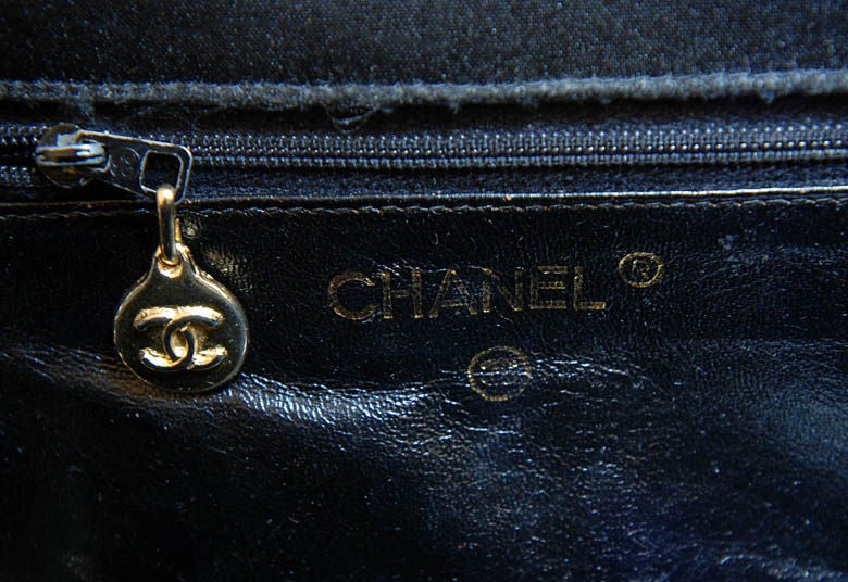 CHANEL Black Quilted Satin CC Logo Tassel Flap Bag 2