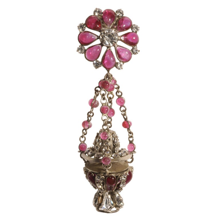 Elsa Schiaparelli Lantern perfume holder/fur pin