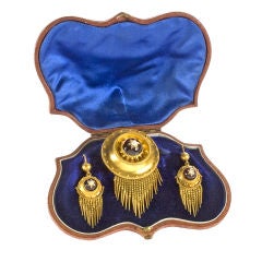 Marvelous Antique Brooch and Earrings Suite