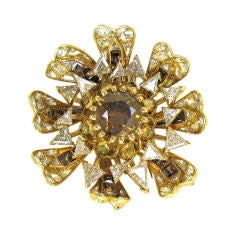Diamond Flower Brooch by SCHLUMBERGER