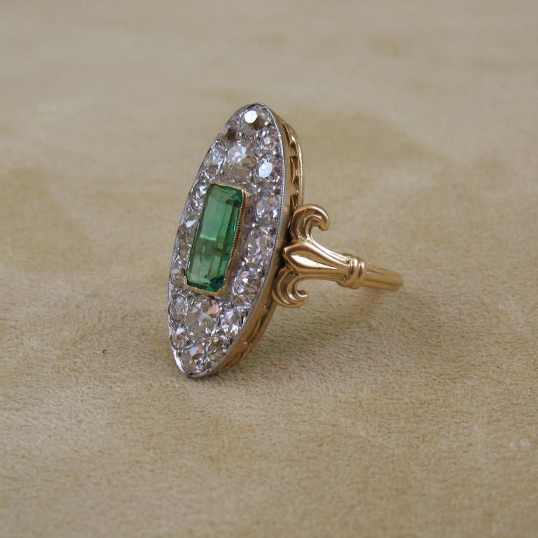 Emerald and Diamond Ring