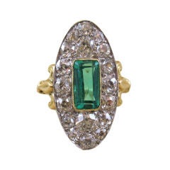 Emerald and Diamond Ring